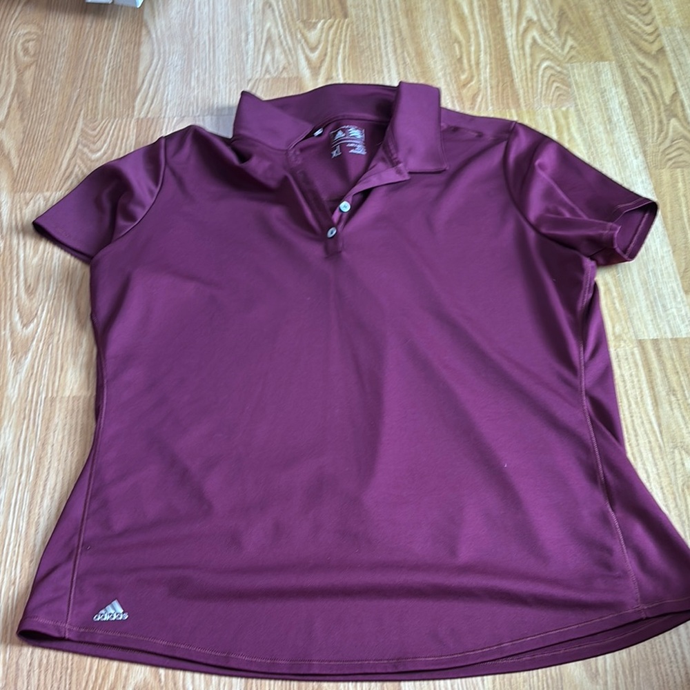Adidas Burgundy Polo Shirt